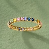 image:imageRossSimons 110 ct tw Multicolored Sapphire Eternity Band in 14kt Yellow GoldSapphire
