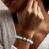 image:imageRossSimons 1213mm Cultured Baroque Pearl and 14000 ct tw Aquamarine Bead Stretch Bracelet With 14kt Yellow Gold Adjustable Size
