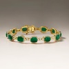 image:imageRossSimons 1300 ct tw Emerald and 21 ct tw Diamond Bracelet in 18kt Gold Over SterlingEmerald