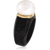 image:imageRossSimons 13135mm Cultured Pearl and Black Jade Ring With 14kt Yellow Gold