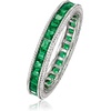 image:imageRossSimons 140 ct tw Simulated Emerald Eternity Band in Sterling SilverEmerald