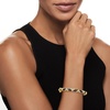 image:imageRossSimons 140 ct tw White Topaz and Black Enamel Bumblebee Bangle Bracelet in 18kt Gold Over SterlingTopaz