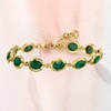 image:imageRossSimons 1400 ct tw Emerald Bracelet in 18kt Gold Over Sterling 7 inches