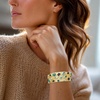 image:imageRossSimons 1400 ct tw MultiGemstone Cuff Bracelet in 18kt Gold Over Sterlingchalcedony