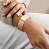 image:imageRossSimons 14kt Yellow GoldPlated BeadedEdge Cuff Bracelet 7 inches