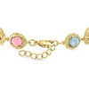image:imageRossSimons 14kt Yellow GoldPlated Bracelet With Natural and Simulated Multicolored Gemstones 7 inches