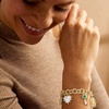 image:imageRossSimons 14kt Yellow GoldPlated Charm Bracelet With Simulated Gemstones and 20 ct tw Czs 7 inches