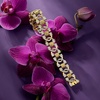 image:imageRossSimons 150 ct tw Diamond TwistedLink Bracelet in 18kt Gold Over SterlingWhite