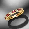 image:imageRossSimons 150 ct tw Rhodolite Garnet and 50 ct tw White Zircon Eternity Band in 18kt Gold Over SterlingRhodolite Garnet