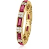 image:imageRossSimons 150 ct tw Rhodolite Garnet and 50 ct tw White Zircon Eternity Band in 18kt Gold Over SterlingRhodolite Garnet