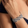 image:imageRossSimons 1600 ct tw Sapphire 3Row Bracelet With Single Diamond in Sterling SilverSapphire