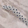 image:imageRossSimons 1600 ct tw Sapphire 3Row Bracelet With Single Diamond in Sterling SilverSapphire