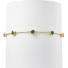 image:imageRossSimons 170 ct tw BezelSet Emerald Station Bracelet in 18kt Gold Over Sterling 7 inches