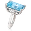 image:imageRossSimons 1700 Carat Simulated Aquamarine Ring With 30 ct tw Czs in Sterling SilverAquamarine