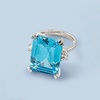 image:imageRossSimons 1700 Carat Simulated Aquamarine Ring With 30 ct tw Czs in Sterling SilverAquamarine