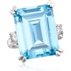 image:imageRossSimons 1700 Carat Simulated Aquamarine Ring With 30 ct tw Czs in Sterling SilverAquamarine