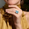 image:imageRossSimons 1700 Carat Simulated Aquamarine Ring With 30 ct tw Czs in Sterling SilverAquamarine