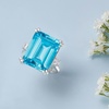 image:imageRossSimons 1700 Carat Simulated Aquamarine Ring With 30 ct tw Czs in Sterling SilverAquamarine