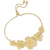 image:imageRossSimons 18kt Gold Over Sterling Openwork Flower Bolo Bracelet