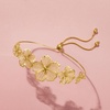 image:imageRossSimons 18kt Gold Over Sterling Openwork Flower Bolo Bracelet