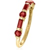 image:imageRossSimons 210 ct tw Baguette and Round Garnet Ring in 14kt Yellow GoldGarnet