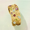 image:imageRossSimons 2210 ct tw MultiGemstone Cuff Bracelet in 18kt Gold Over SterlingAmethyst