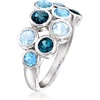 image:imageRossSimons 250 ct tw Tonal Blue Topaz Bubble Ring in Sterling SilverTopaz