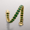 image:imageRossSimons 2500 ct tw BezelSet Emerald Bracelet in 18kt Gold Over Sterlinggreen