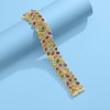 image:imageRossSimons 2510 ct tw MultiGemstone 3Row Bracelet in 18kt Gold Over Sterling