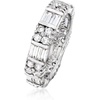 image:imageRossSimons 280 ct tw Baguette and Round CZ Eternity Band in Sterling SilverCubic Zirconia