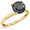 image:imageRossSimons 300 Carat Black Diamond Solitaire Ring in 14kt Yellow GoldDiamond