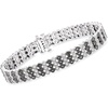 image:imageRossSimons 300 ct tw Black and White Diamond 3Row Bracelet in Sterling Silverdiamondcolored