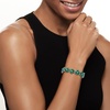 image:imageRossSimons 3000 ct tw Emerald and 10 ct tw Diamond Flower Bracelet in Sterling SilverEmerald