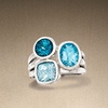image:imageRossSimons 400 ct tw Tonal Blue Topaz Ring in Sterling SilverTopaz