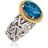 image:imageRossSimons 410 Carat London Blue Topaz Byzantine Ring in 14kt Yellow Gold and Sterling SilverTopaz