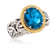 image:imageRossSimons 410 Carat London Blue Topaz Byzantine Ring in 14kt Yellow Gold and Sterling SilverTopaz