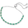image:imageRossSimons 450 ct tw Gemstone Bolo Bracelet with Diamond Accents in Sterling SilverEmerald