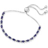 image:imageRossSimons 450 ct tw Gemstone Bolo Bracelet with Diamond Accents in Sterling SilverSapphire