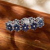 image:imageRossSimons 4500 ct tw Sapphire and 10 ct tw Diamond Flower Bracelet in Sterling Silverblue