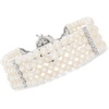 image:imageRossSimons 455mm Cultured Pearl and 15 ct tw Diamond MultiStrand Bracelet in Sterling SilverDiamond