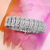image:imageRossSimons 500 ct tw Diamond MarquisePattern Bracelet in Sterling Silver