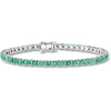 image:imageRossSimons 500 ct tw Emerald and 30 ct tw Diamond Tennis Bracelet in Sterling SilverEmerald