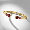 image:imageRossSimons 500 ct tw Garnet and 10 ct tw White Topaz Cuff Bracelet in 18kt Gold Over SterlingGarnet