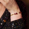 image:imageRossSimons 500 ct tw Garnet and 10 ct tw White Topaz Cuff Bracelet in 18kt Gold Over SterlingGarnet