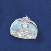 image:imageRossSimons 585 ct tw Aquamarine Ring in Sterling SilverAquamarine