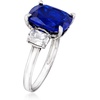 image:imageRossSimons 600 Carat Simulated Sapphire and 110 ct tw CZ 3Stone Ring in Sterling SilverSapphire