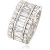 image:imageRossSimons 600 ct tw Baguette and Round CZ Eternity Band in Sterling SilverCubic Zirconia