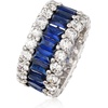 image:imageRossSimons 600 ct tw Simulated Sapphire and 400 ct tw CZ Eternity Band in Sterling SilverSapphire