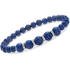 image:imageRossSimons 68mm Gem Bead Stretch Bracelet with 24 ct tw Diamonds in Sterling SilverLapis Lazuli