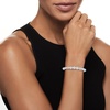 image:imageRossSimons 68mm Gem Bead Stretch Bracelet with 24 ct tw Diamonds in Sterling Silveraquamarine